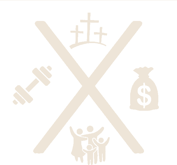 MOTV8D emblem — faith, family, fitness, finance